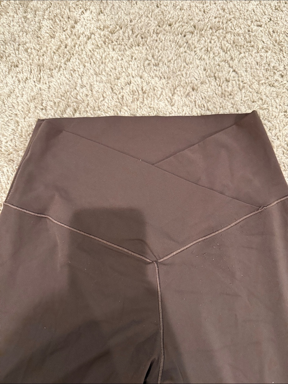 High-Waist flare pants (yoga pants)- Dark Brown short